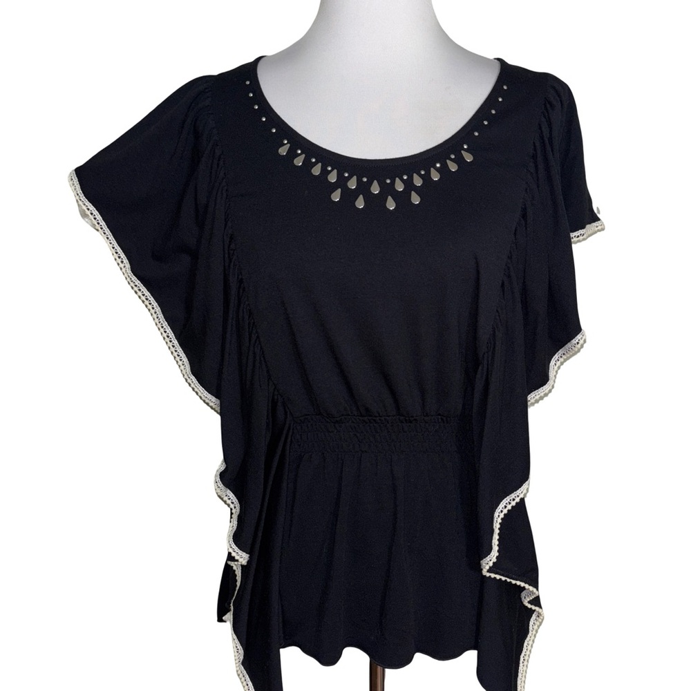 New Directions Black Lace Blouse